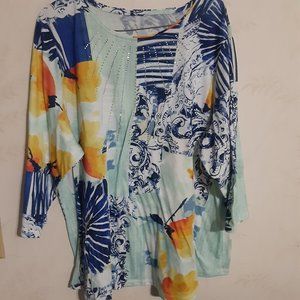 5/$20 Allison Daley Women's Embellished Plus Sized Top in Size 3X